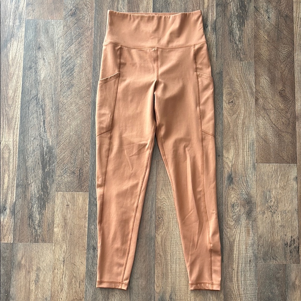 American Eagle Everything Pocket Copper Brown Rust Athletic Leggings medium - Picture 1 of 7